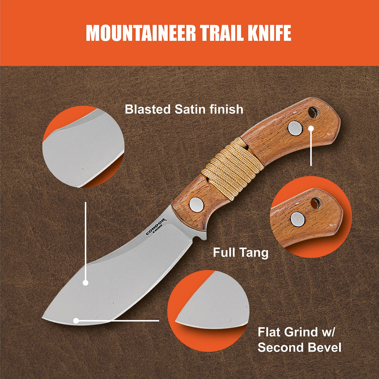 Condor Mountaineer Trail Fixed Blade Knife