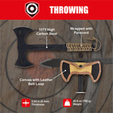Condor Throwing Axe Double Bit & Canvas Sheath