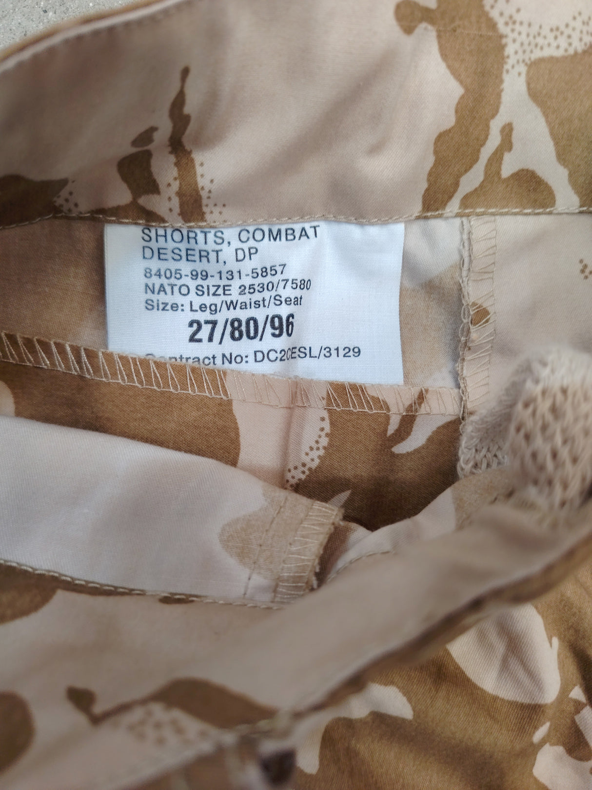 British Military Desert DPM Shorts