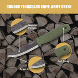 Condor Terrasaur Fixed Blade Knife Army Green