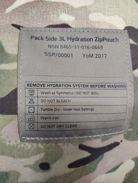 British Military Virtus Side Pack 3L MTP Hydration Zip Pouch