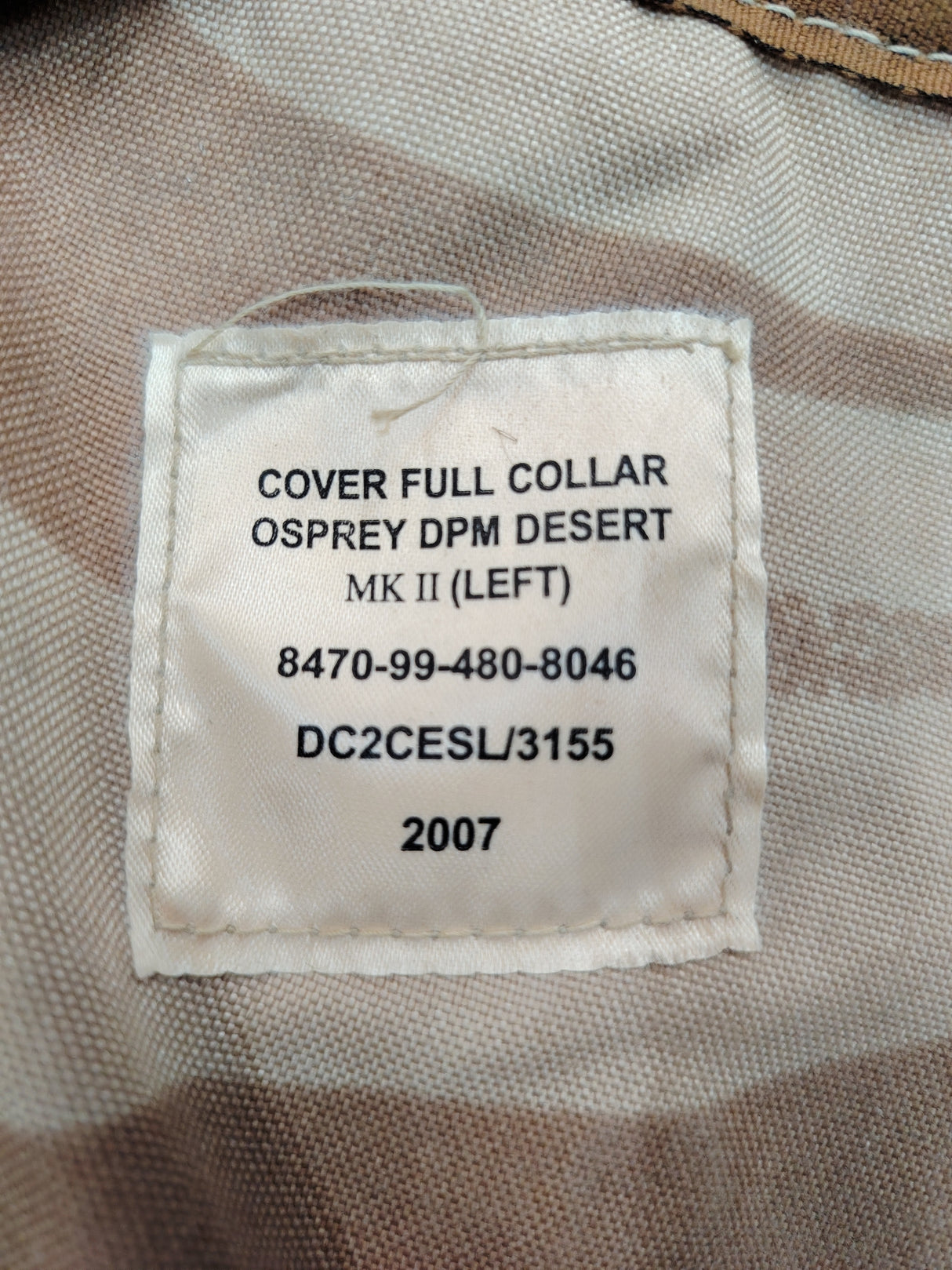 British Military Full Collar Osprey Desert DPM