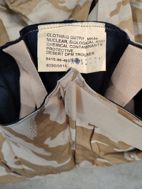 British Military Protective NBC MKIV Desert DPM Trousers