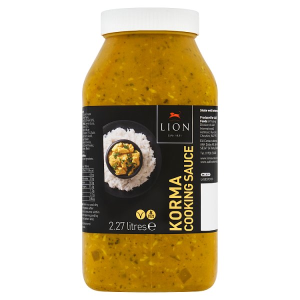 Lion Korma Cooking Sauce 2.27 Litre - Bulk Food Ration Storage