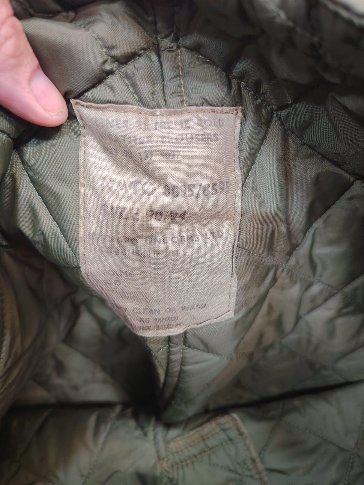 British Military Extreme Cold Weather Trouser Liner