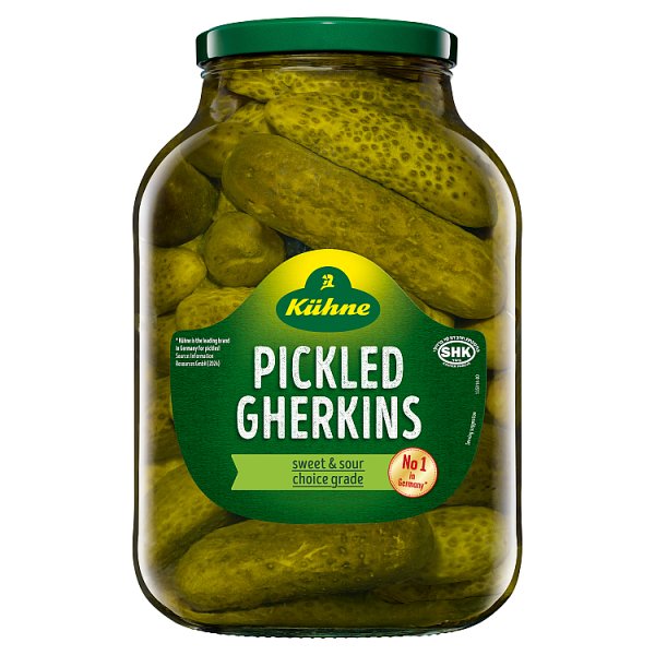 2450g Kühne Sweet & Sour Pickled Gherkins - Bulk Food Ration Storage