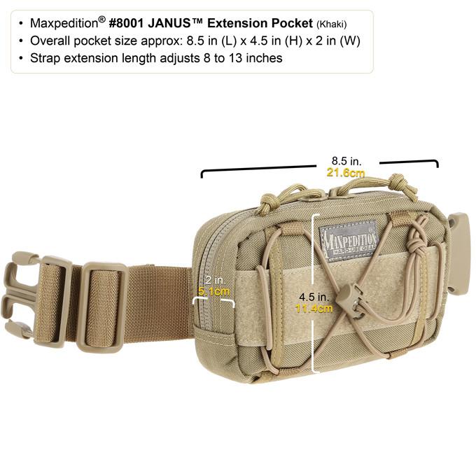 Maxpedition JANUS Extension Khaki Pocket