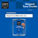 800g Chef's Menu Skipjack Tuna Chunks in Brine - Bulk Food Ration Storage
