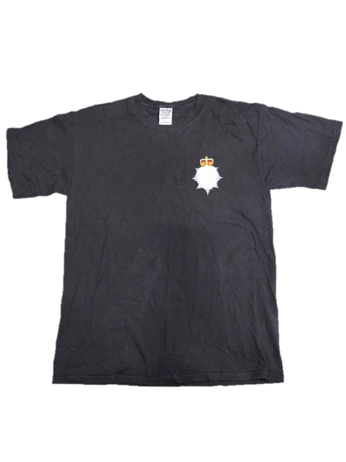 British Police Cotton T-Shirt - Black