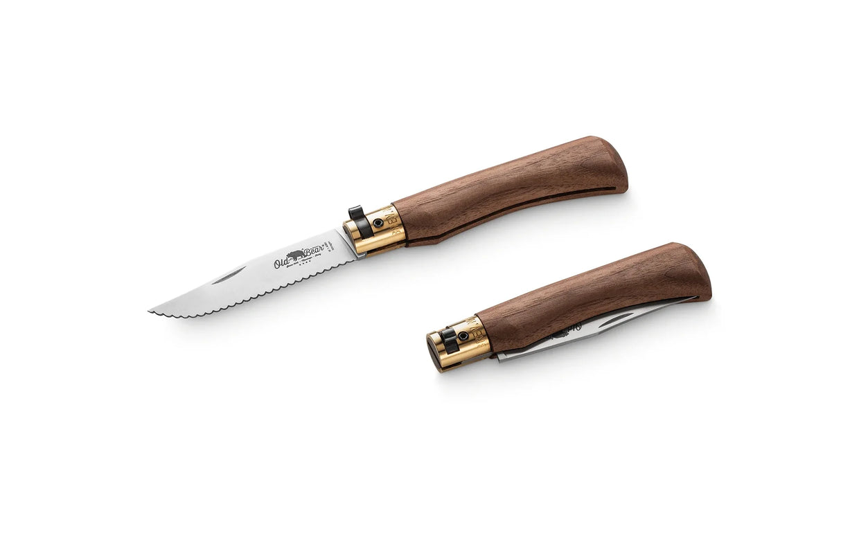 Antonini Old Bear Walnut Medium Stainless Serrated Folding Knife