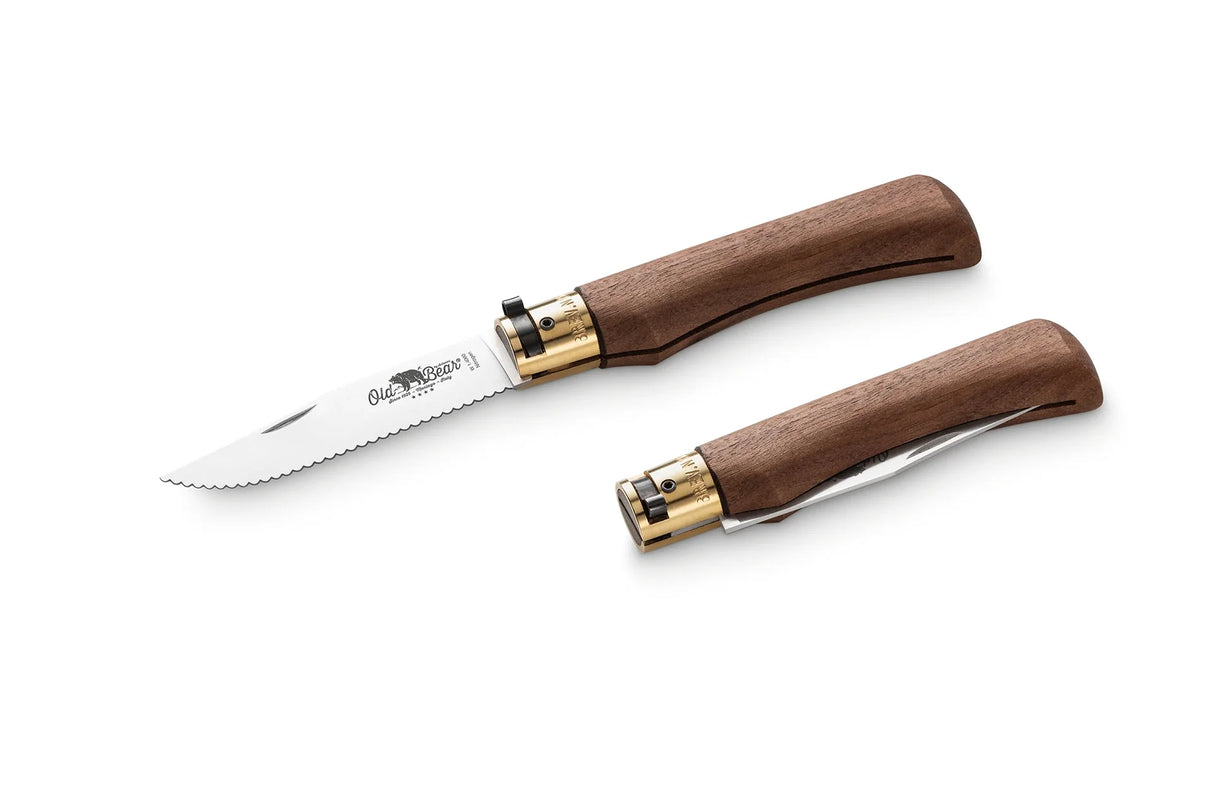 Antonini Old Bear Walnut XL Stainless Serrated Folding Knife