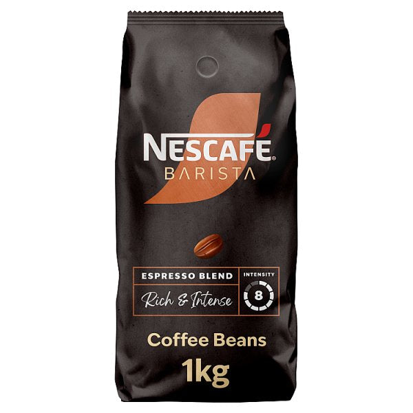 1kg Nescafé Barista Espresso Blend Coffee Beans - Bulk Food Ration Storage