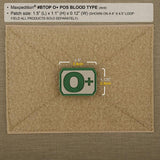 Maxpedition O+ POS Blood Type Swat Patch