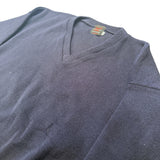 British Military Men's Vintage Navy Blue V-Neck Pullover Jumper Sweater