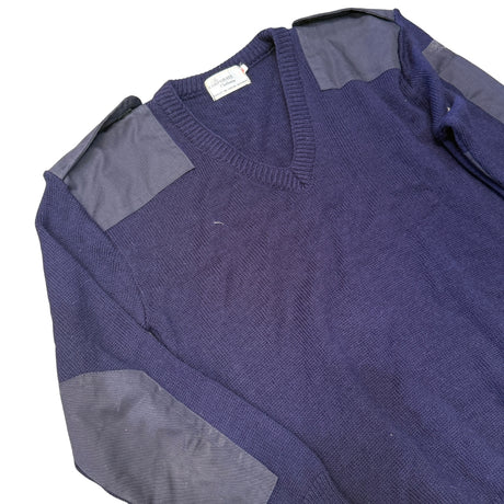 British Military Men's Navy V-Neck Sweater Jumper