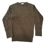 British Military Style Dark Olive Green Knitted Jumper