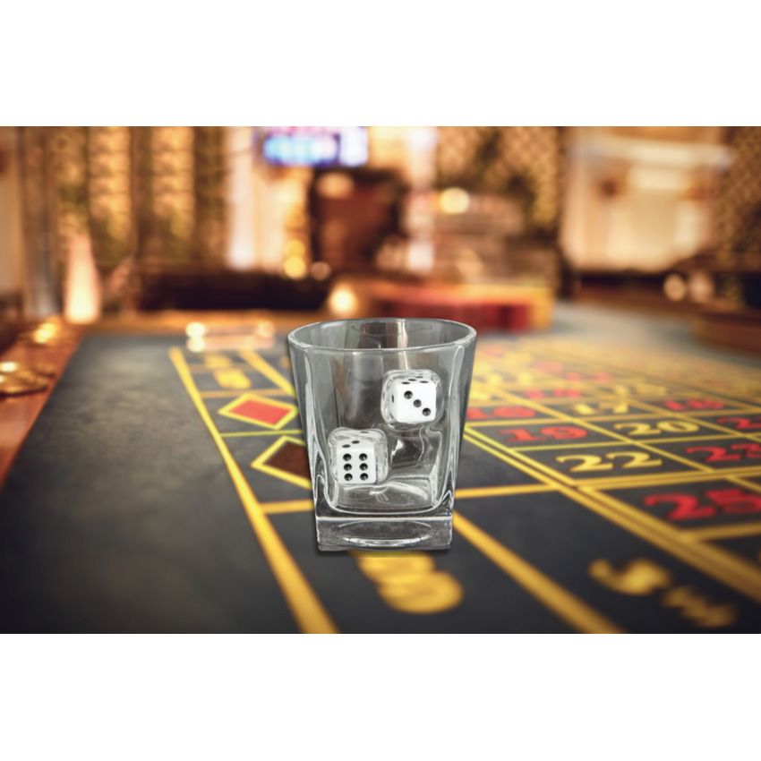 Caliber Gourmet Lucky Dice Glass