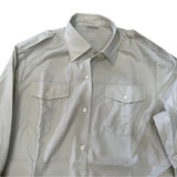French Military Cream Long Sleeve Shirt