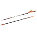 Barnett 22" Carbon Crossbow Bolts - Hyperflite Red/White Heat Vanes