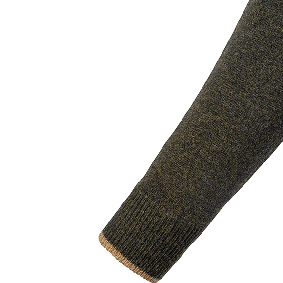 Jack Pyke Ashcombe 100% Lambswool Zipknit - Dark Olive