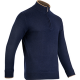 Jack Pyke Ashcombe 100% Lambswool Zipknit Pullover - Navy