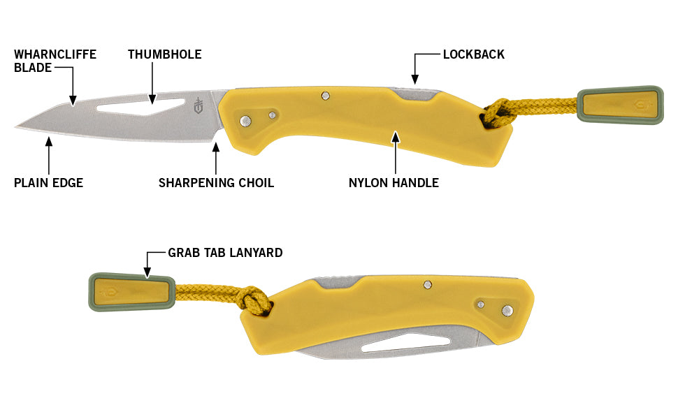 Gerber LST Mini Folding Lock Knife Mustard - Yellow