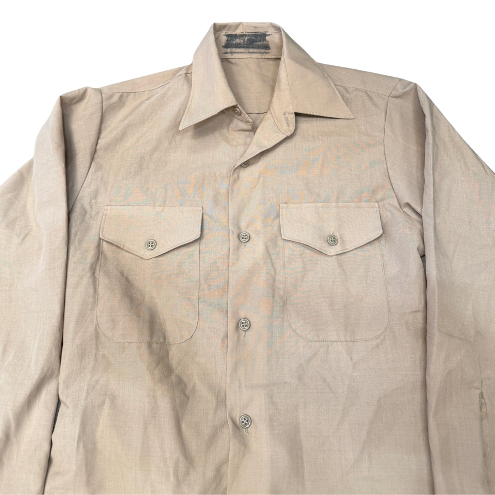 British Military Men's Khaki Long Sleeve Shirt Colonial Corp of America