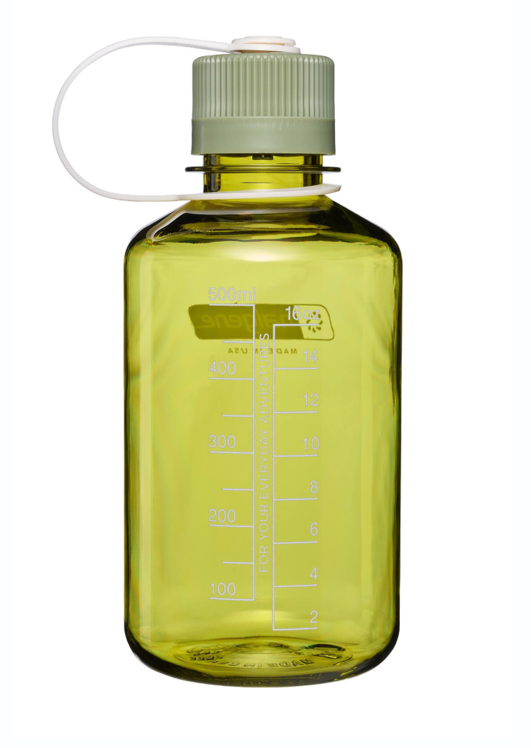 Nalgene 16oz / 0.5L Tritan Sustain Narrow Mouth Bottle Endive - Oil Green Cap