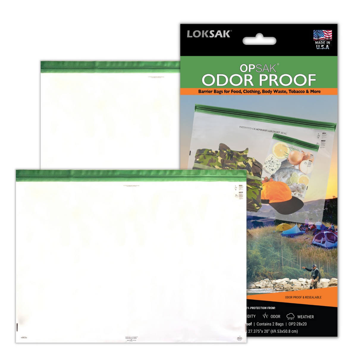Loksak Opsak 28x20 Inch - 2 Pack Bag