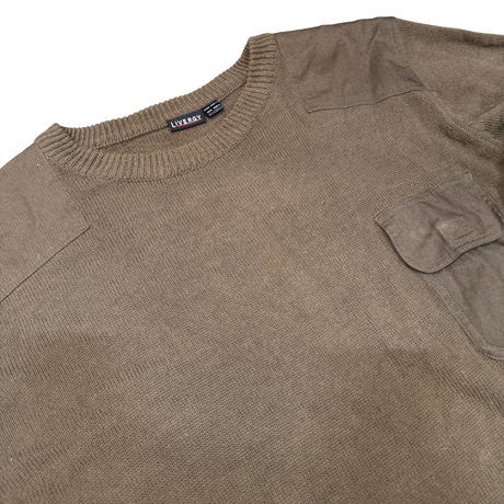 Livergy Olive Green Military-Style Sweater