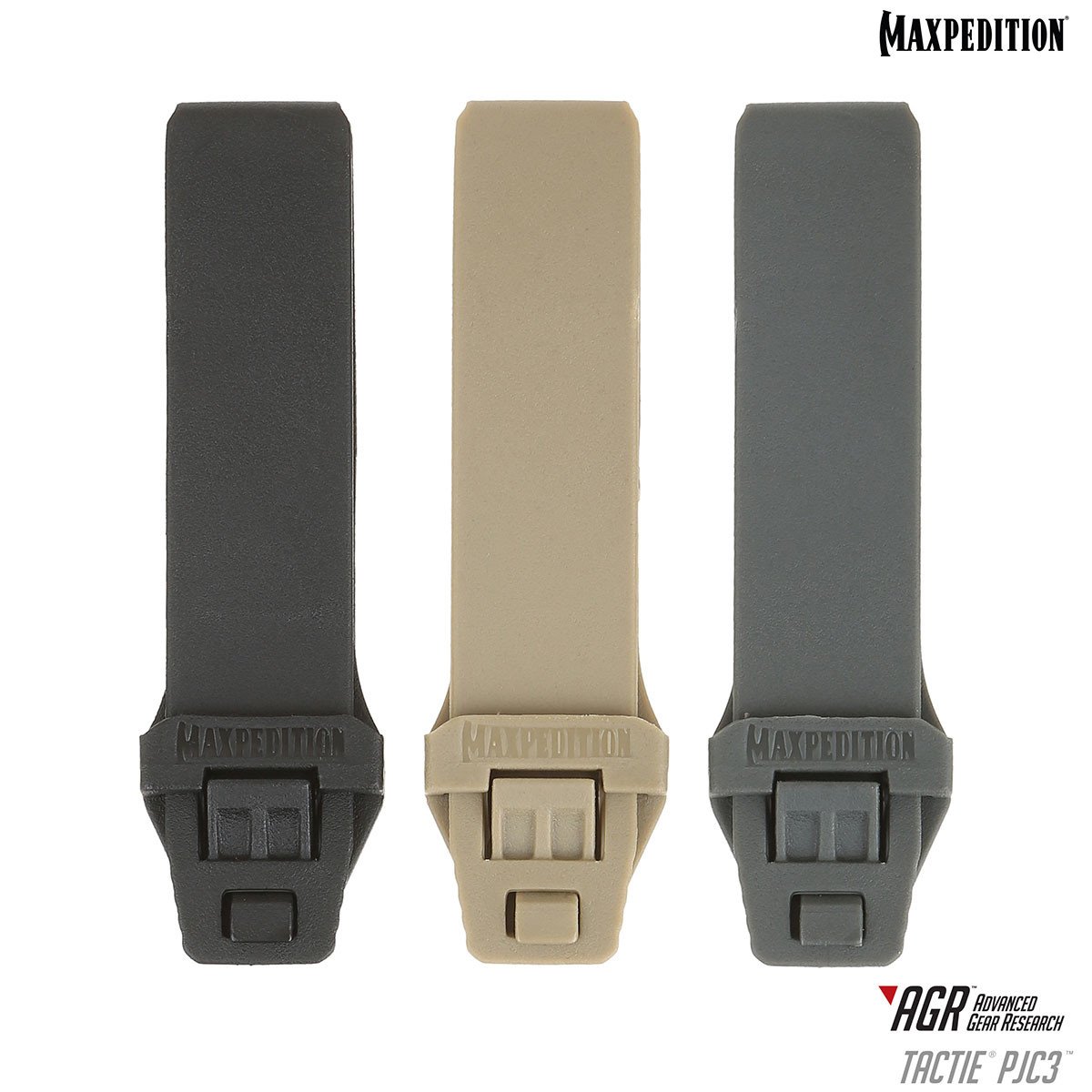 Pack of 6 Maxpedition TacTie PJC3 Black Pack of 6