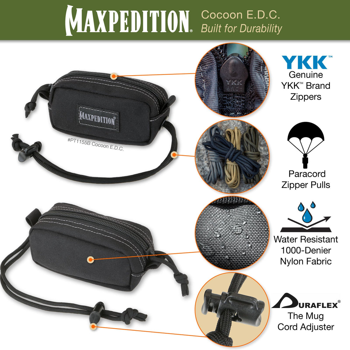 Maxpedition Cocoon EDC Black Pouch