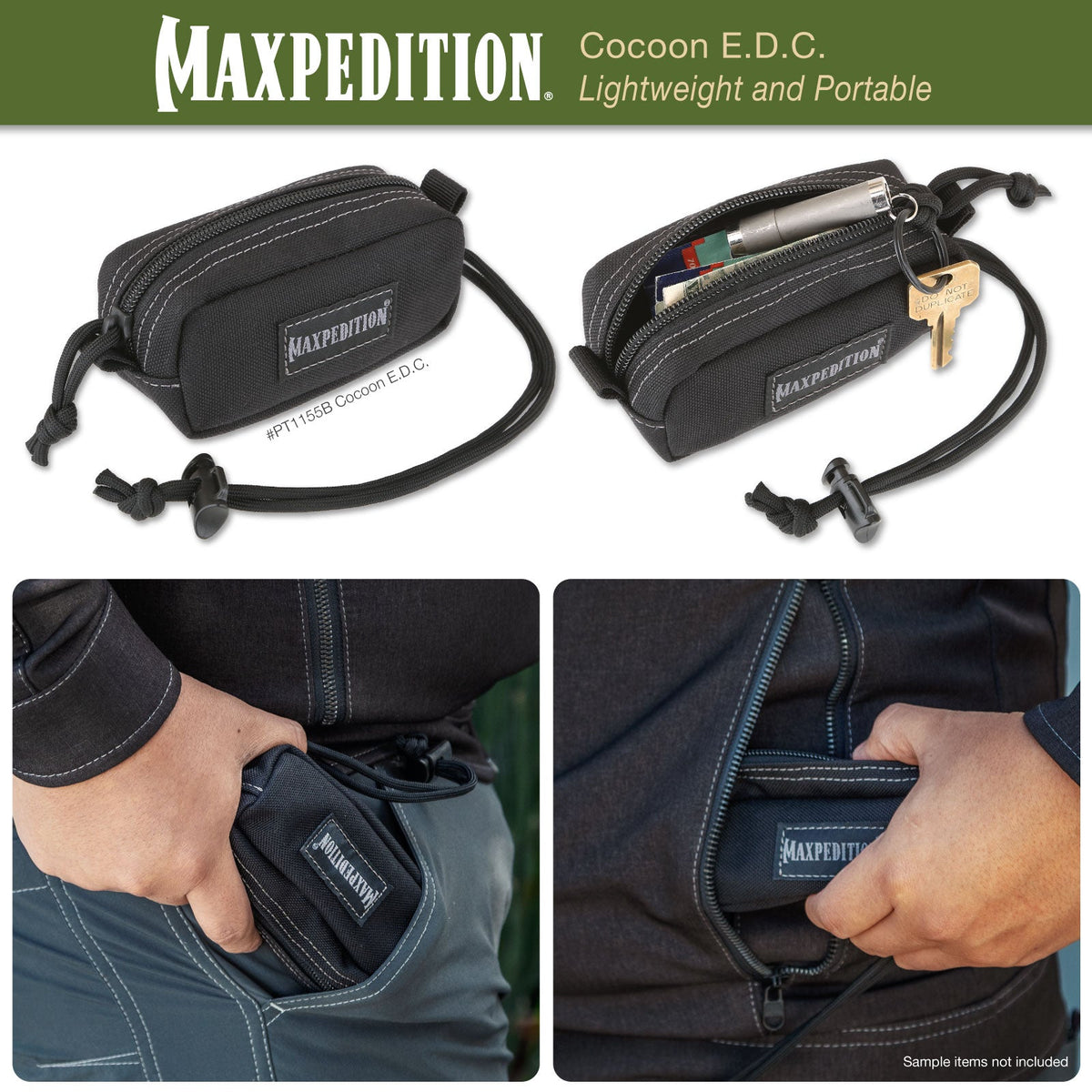 Maxpedition Cocoon EDC Black Pouch