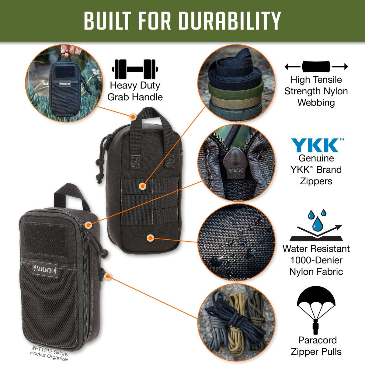 Maxpedition SKINNY Black Pocket Organiser