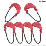Maxpedition Small EMS Red PZL Positive Grip Zipper PullsPack of 6