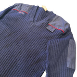 Royal Mail Men's Navy Wool V-Neck Sweater