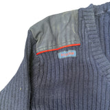 Royal Mail Men's Navy Wool V-Neck Sweater