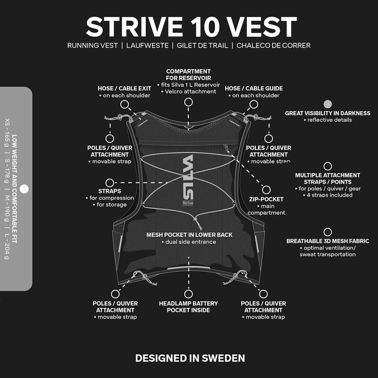 Silva Strive 10L Running Vest Black XSmall