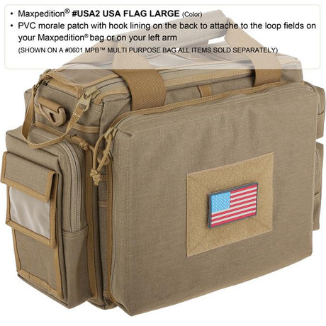 Maxpedition USA Flag (Firefighter Thin Red Line) Patch Large