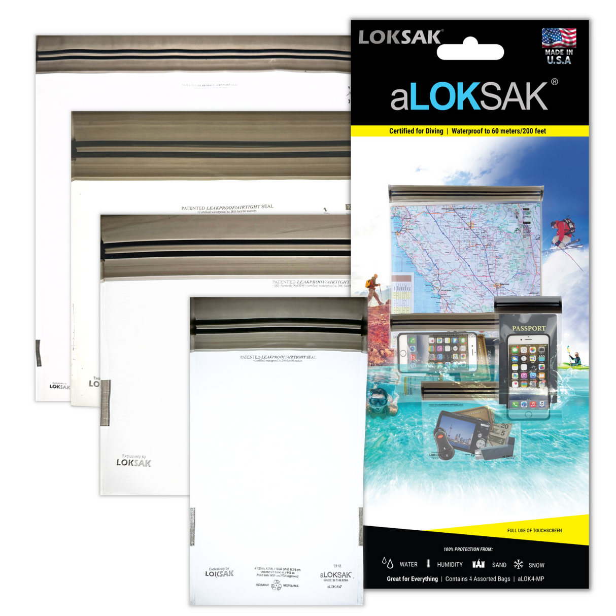 Loksak Aloksak Medium Multi Pack - 4 Pack