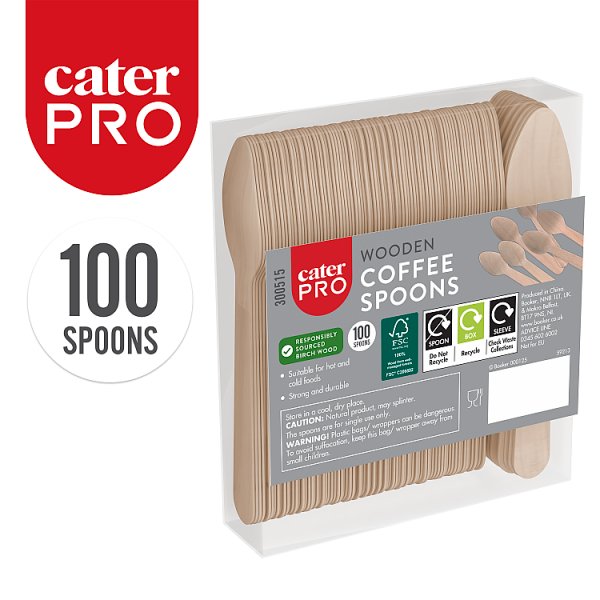 CaterPro 100 Wooden Coffee Spoons
