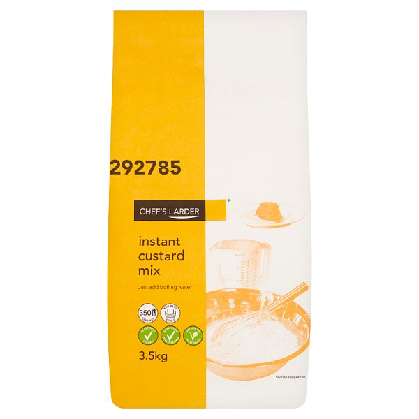 3.5kg Chef's Larder Instant Custard Mix - Bulk Food Ration Storage