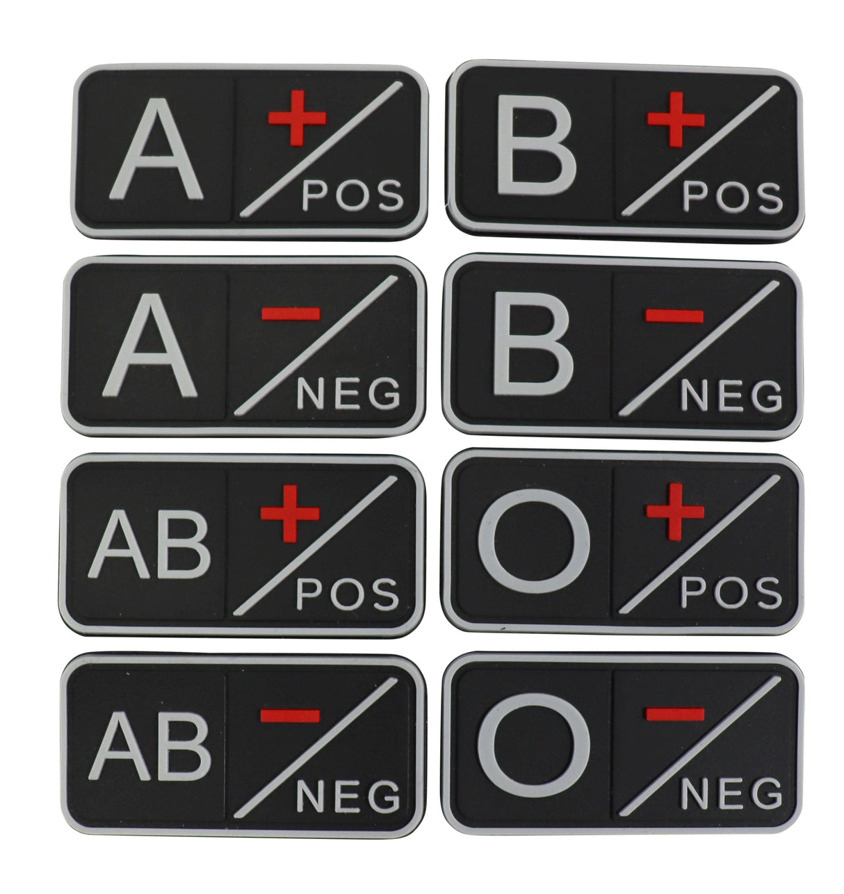 Kombat UK Tactical Blood Group Patch - Black - B-