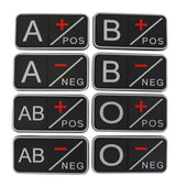 Kombat UK Tactical Blood Group Patch - Black - AB-