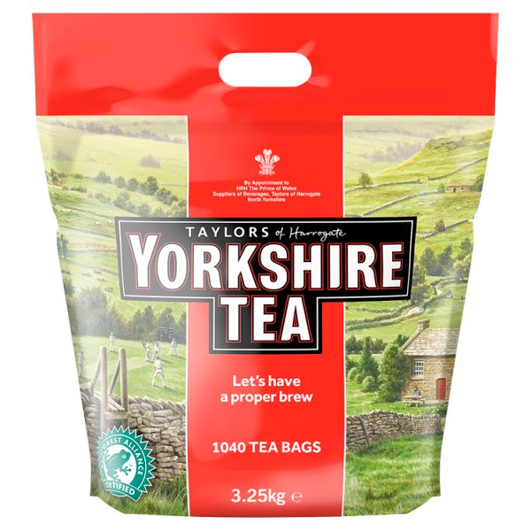 3.25kg Yorkshire Tea 1040 Tea Bags - Bulk Food Ration Storage