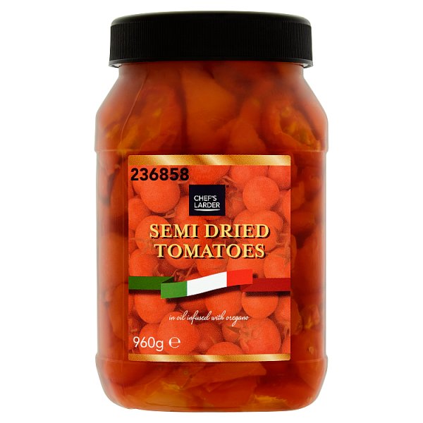 960g Chef's Larder Semi Dried Tomatoes in Oil - Bulk Food Ration Storage