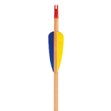 EK Archery Black Point Natural Wooden Feather Arrows 30" - Pack Of 3