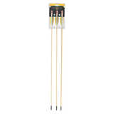 EK Archery Black Point Natural Wooden Feather Arrows 30" - Pack Of 3