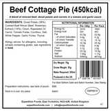 Expedition Foods Freeze Dried Meal Pouch - Beef Cottage Pie - Various Sizes
