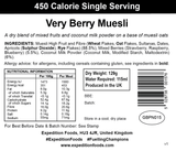 Expedition Foods Freeze Dried Meal Pouch - Breakfast Very Berry Muesli - Various Sizes